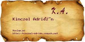 Kinczel Adrián névjegykártya