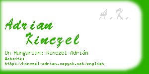 adrian kinczel business card